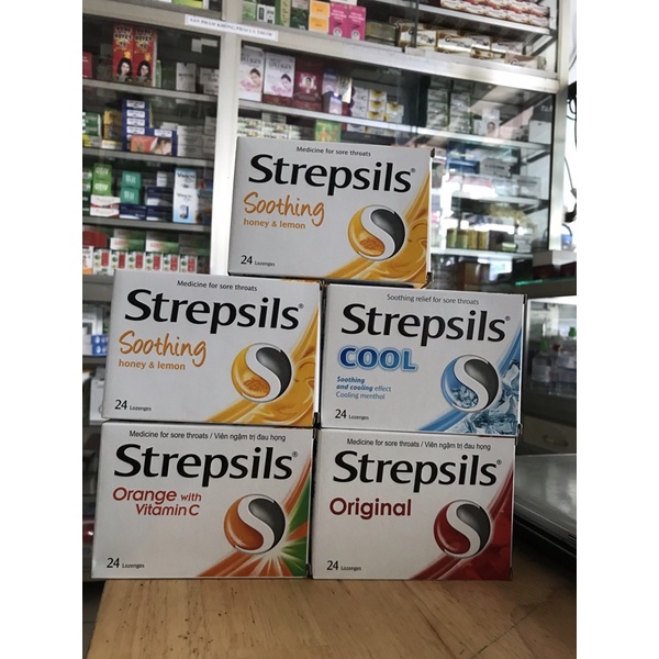 Kẹo Ngậm Strepsils (đủ vị)Hộp 24 Viên