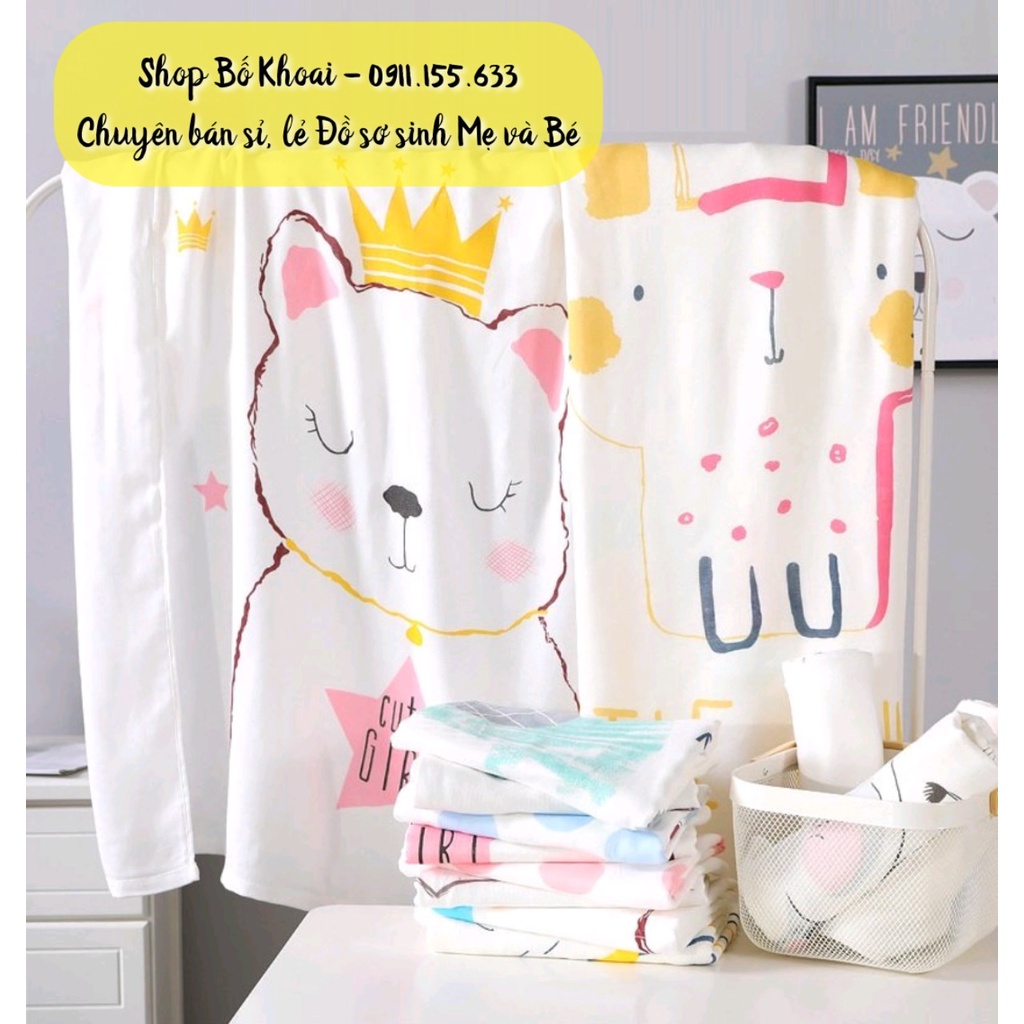 Chăn lụa sợi tre cao cấp - Chăn sợi tre siêu mềm cho bé hàng đẹp - Bố Khoai Store