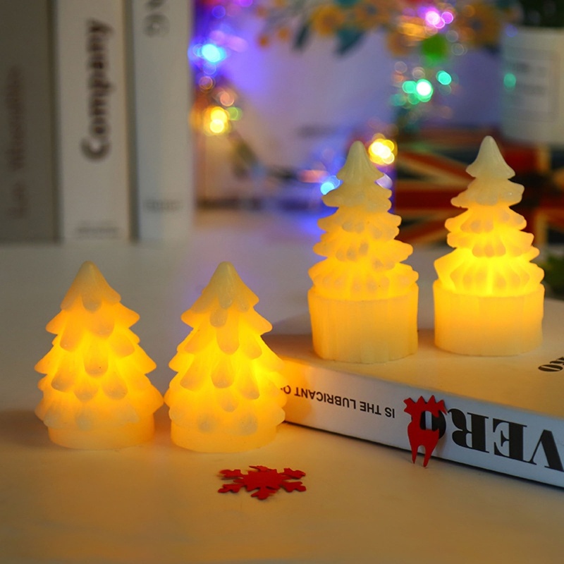 Bộ 2 Đèn LED Không Lửa Trang Trí Cây Thông Noel