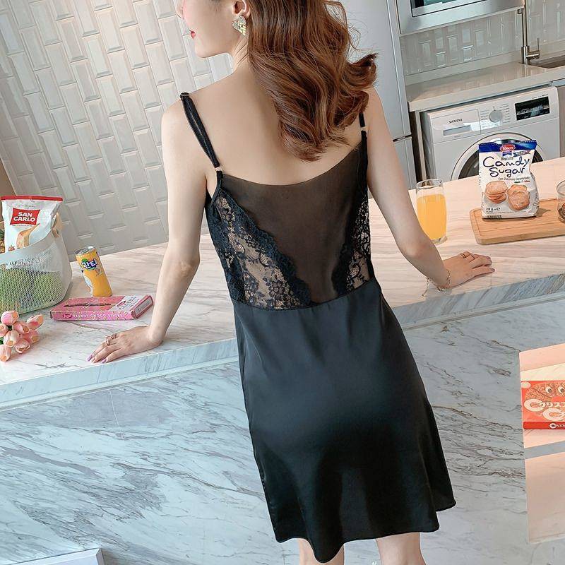 đồ ngủ Hai Dây Cổ Chữ V Phối Ren Thời Trang Mùa Hè Quyến Rũ Cho Nữ