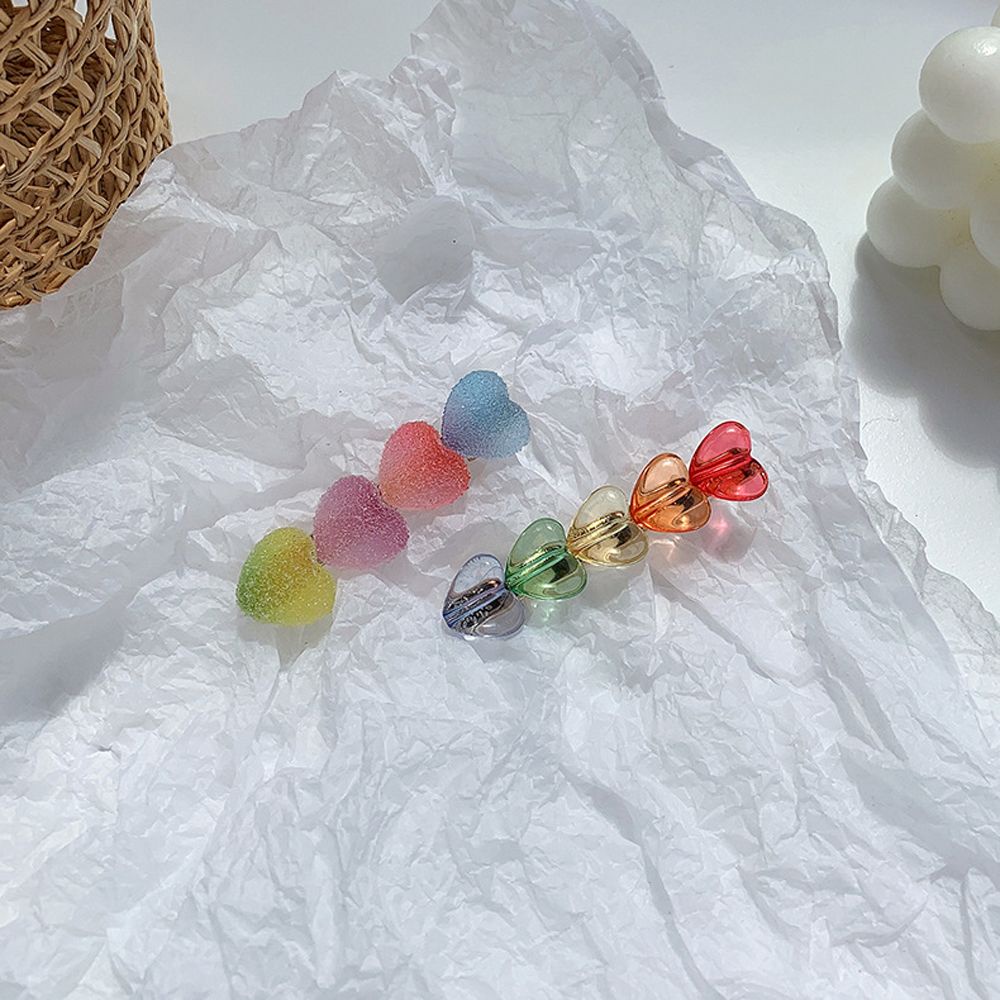 Kẹp bấu tóc đuôi ngựa hình trái tim màu sắc ngọt ngào dễ thương