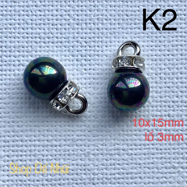 2 Charm Ánh Xà Cừ Vỏ Ốc