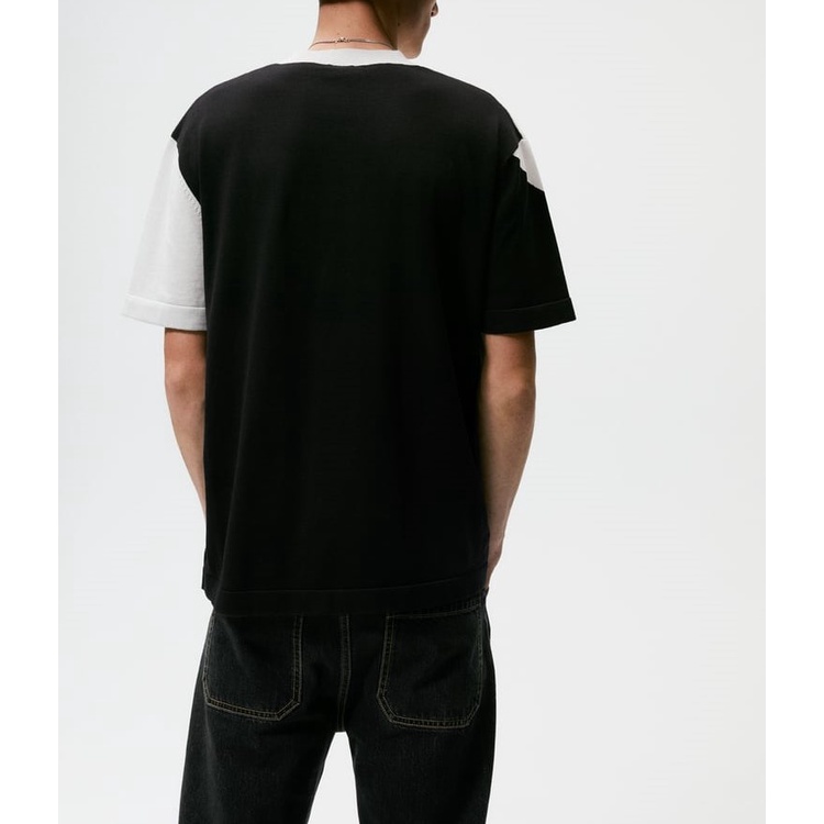 Áo phông Zara authentic KNIT COLOUR BLOCK size M