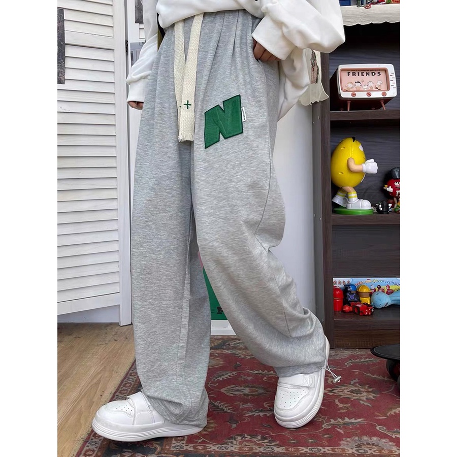 Quần Jogger Dài Dáng Rộng In Chữ Kiểu Hip-Hop Đường Phố Cá Tính Cho Nam Và Nữ Đẹp