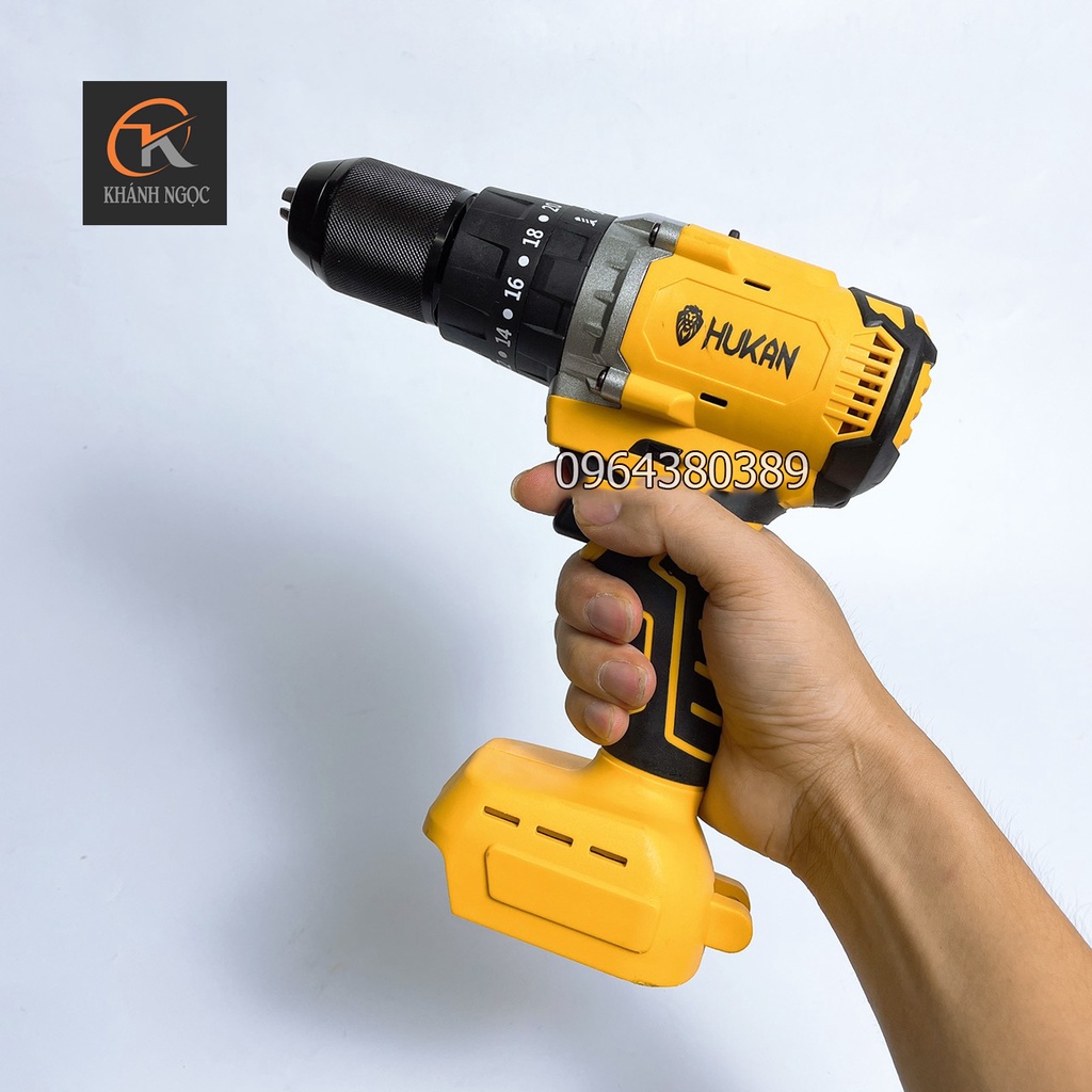 Thân máy khoan HUKAN X7pro không chổi than đầu kẹp 13 ly