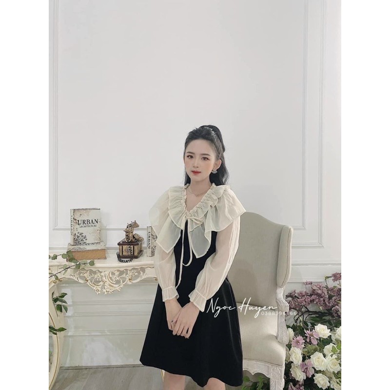 Váy Phối Tay Von Sang chảnh