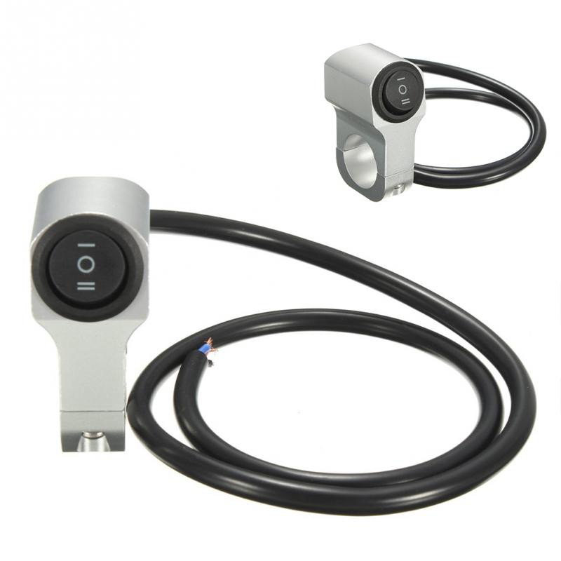 Công Tắc ON/OFF Bằng Hợp Kim Nhôm 3 Dây 22m 12V Chống Nước Gắn Tay Lái Xe Mô Tô