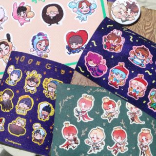Sticker tấm chibi BTS