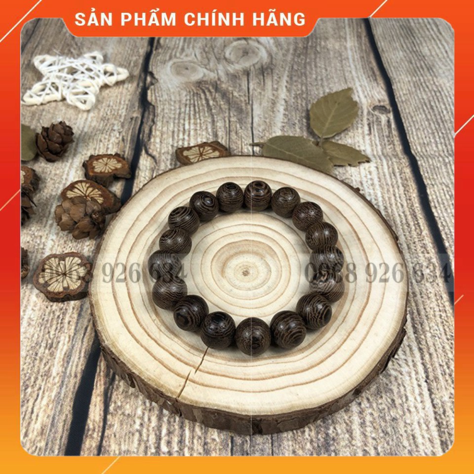 Vòng tay phong thủy gỗ mun đuôi công🧨FREESHIP🧨Vòng đeo tay gỗ mun vân đuôi công 12 li