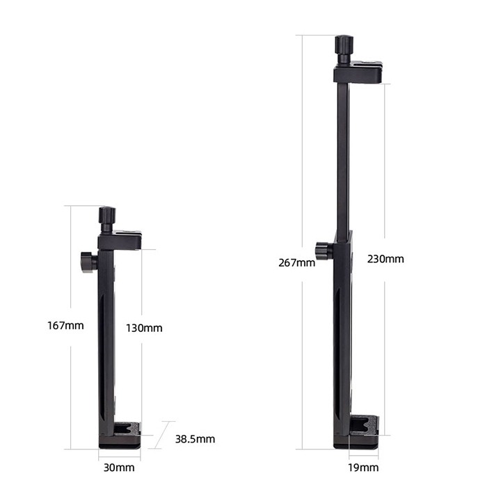 Kẹp máy tính bảng iPad lên Tripod nhôm CNC Xiletu XJ-15