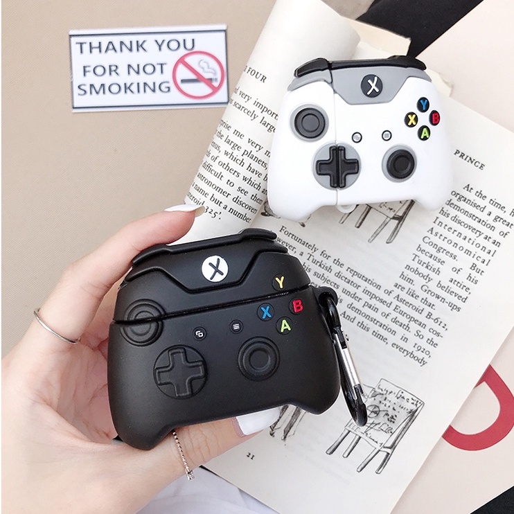 Vỏ bảo vệ tai nghe bluetooth Airpods bằng Sillicone dẻo, ốp Case cute, Airpods 2/pro NUTACASE- GAME TRẮNG ĐEN