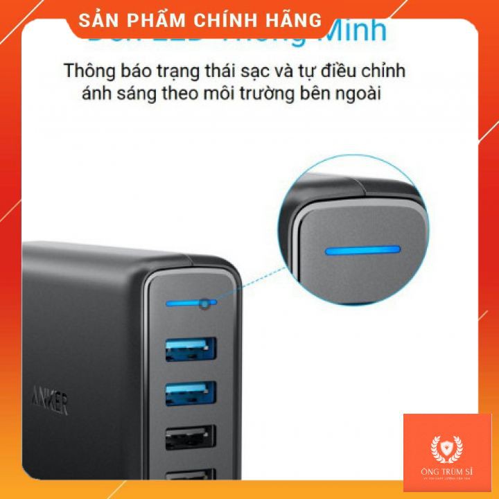 Adapter Sạc nhanh 5 cổng USB Anker A2054