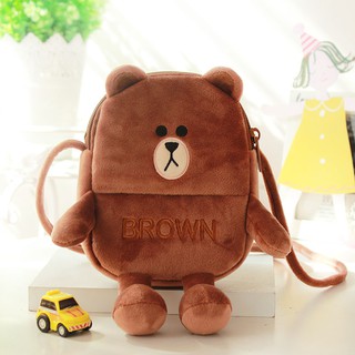 Túi đeo chéo gấu Brown thỏ Cony cho trẻ em và người lớn