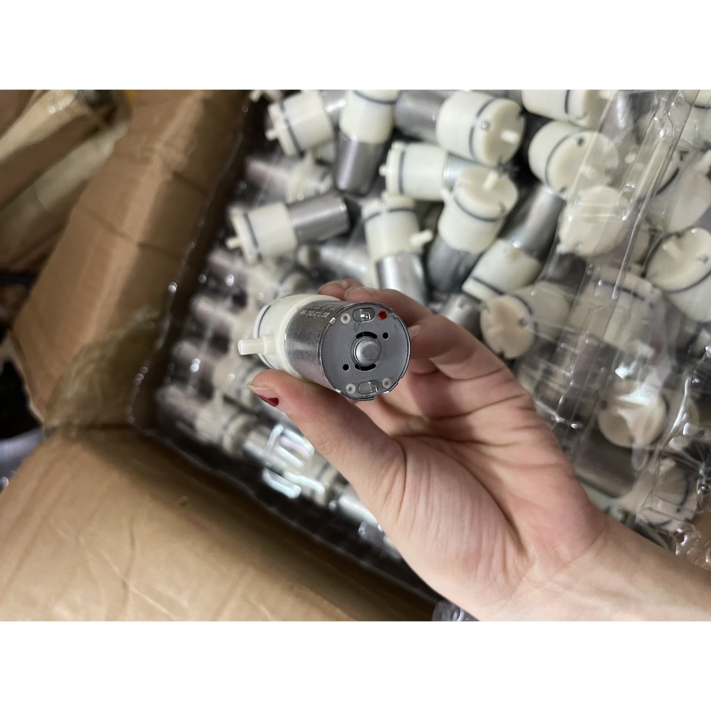 Máy sục khí mini 3-6V 12V thổi khí hút chân không sủi khí oxy bể cá bơm chân không 370
