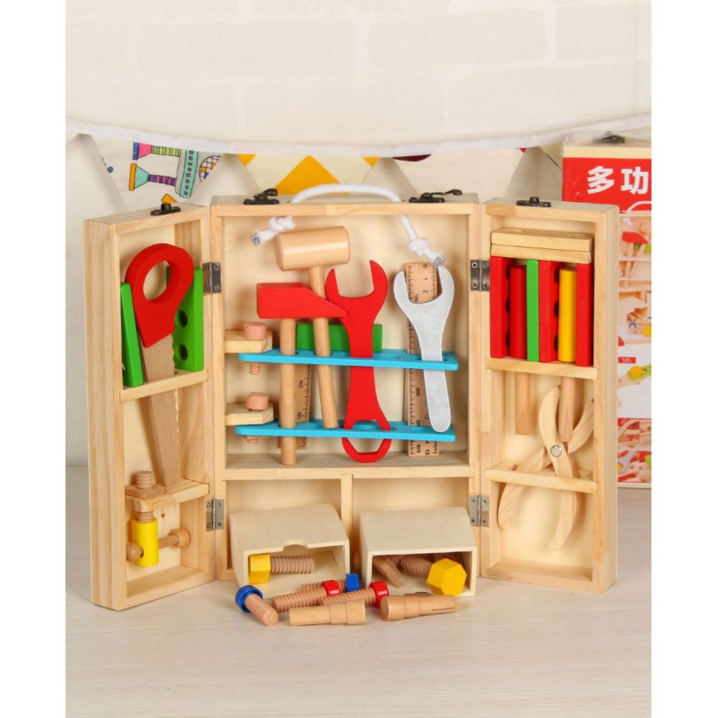 Đồ chơi DỤNG CỤ SỬA CHỮA bằng gỗ tự nhiên cao cấp cho trẻ nhỏ S-KID