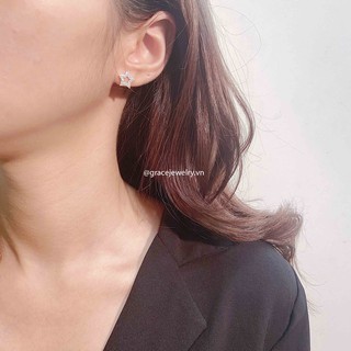 Khuyên tai bạc Grace - Crystal Star (Đôi)