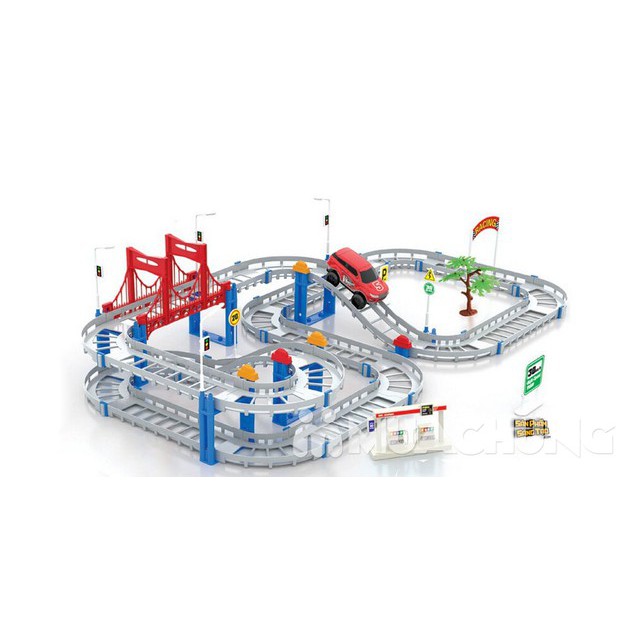 Bộ đồ chơi đường đua ô tô tàu lượn 88 chi tiết