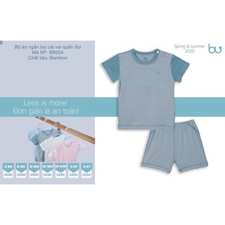 Bộ cộc tay Bu chất sợi tre - Bu BB004