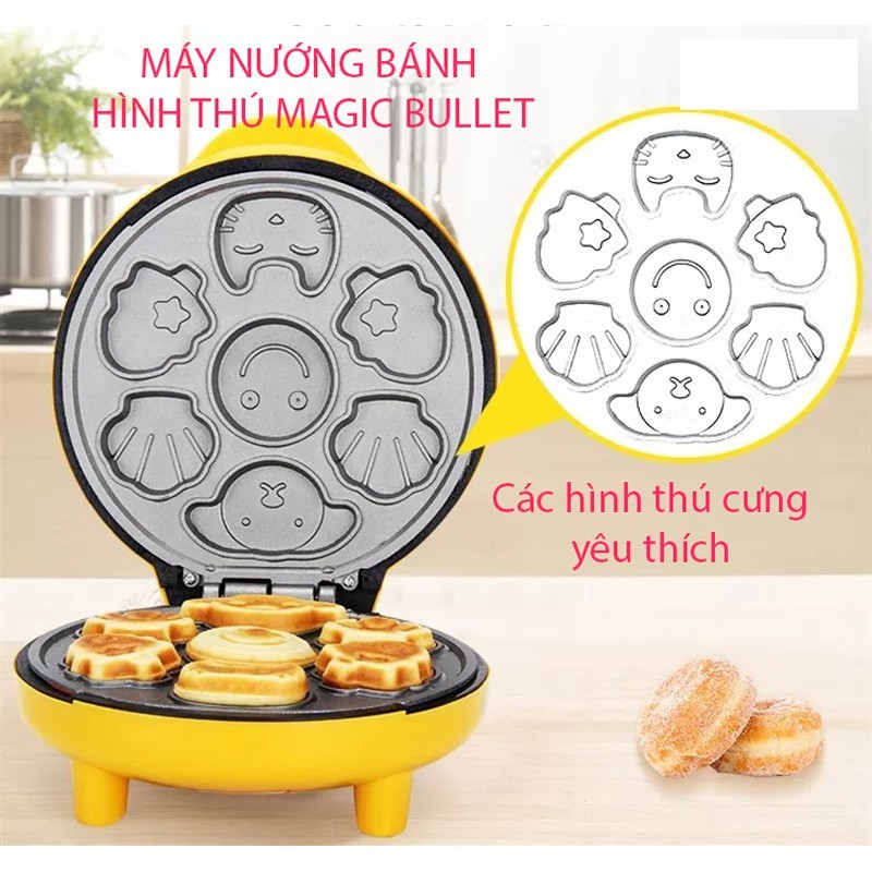 Máy nướng bánh hình con thú độc đáo Magic khuôn chống dính chống xước, an toàn khi sử dụng