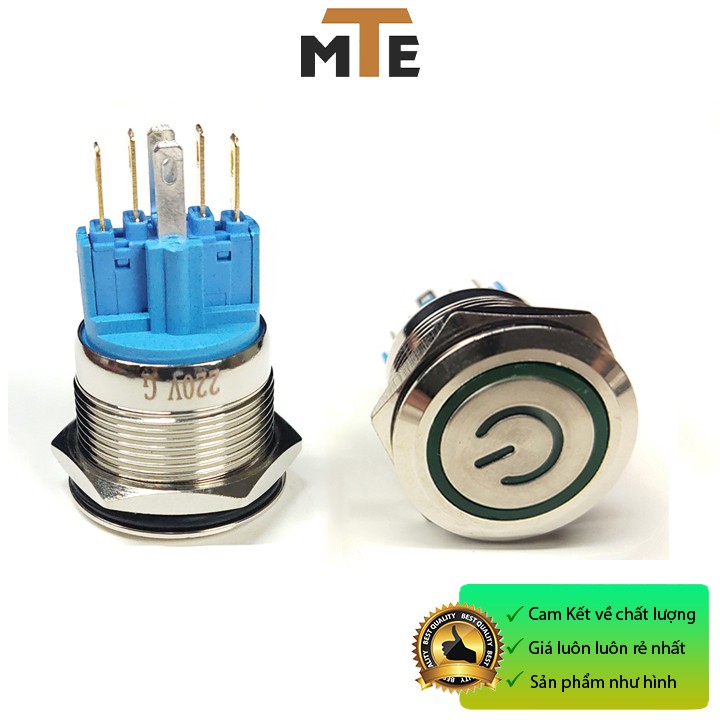 Nút nhấn giữ chống nước có LED 22mm 220V