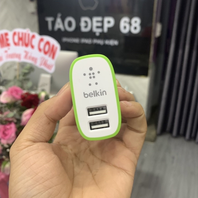 sạc belkin chính hãng 5V-2.1A 2 cổng