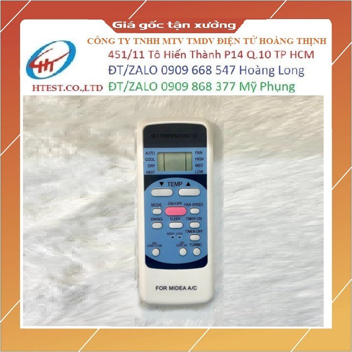 Remote Máy Lạnh MIDEA AC - Có Tặng Pin AAA