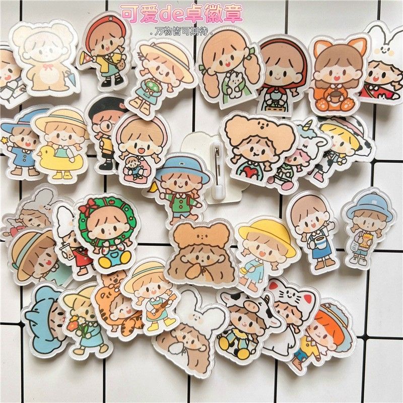 Pin cài balo huy hiệu mẫu mới dễ thương hoạt hình