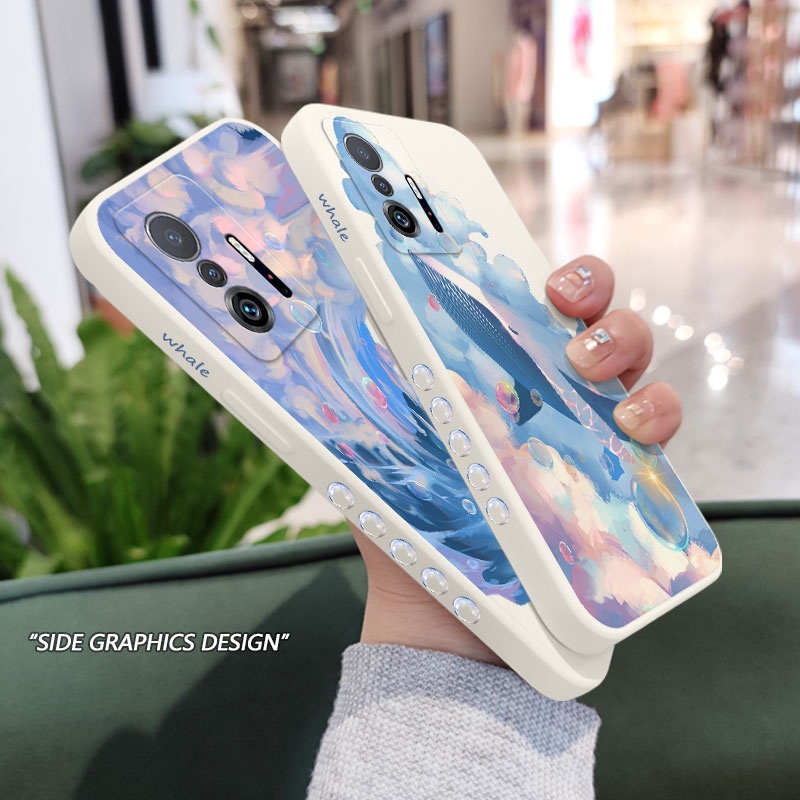 Bao Da Điện Thoại Hình Cá Voi Cho xiaomi mi 13t 12t 11t 10t pro lite mi 9t pro Ốp