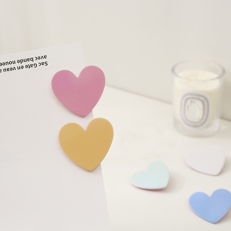 Kẹp Tóc Mái Ngang Màu Kẹo Họa Tiết Trái Tim Dễ Thương Cho Bé Gái