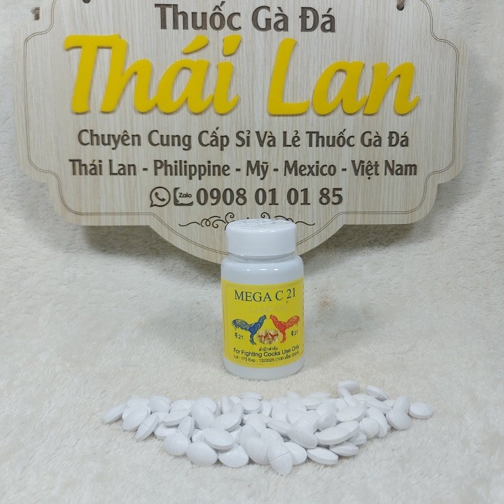 MEGA C21 (thuốc nuôi gà cao cấp) LAMPAM THÁI LAN - (chiếc lẻ 50 viên)