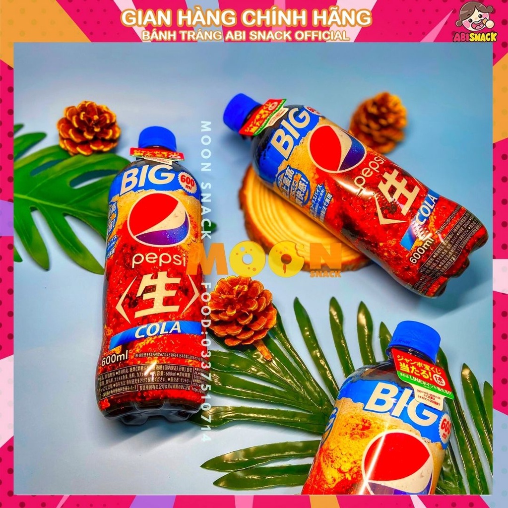 Pepsi tươi vị quýt nước ngọt nhiều ga chai to 600ml chính hãng Nhật Bản