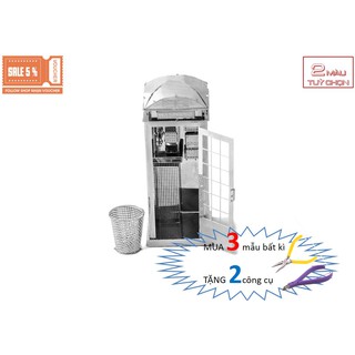 Mô Hình Lắp Ghép kim Loại 3D Hộp điện thoại nước Anh - Kiosk 2