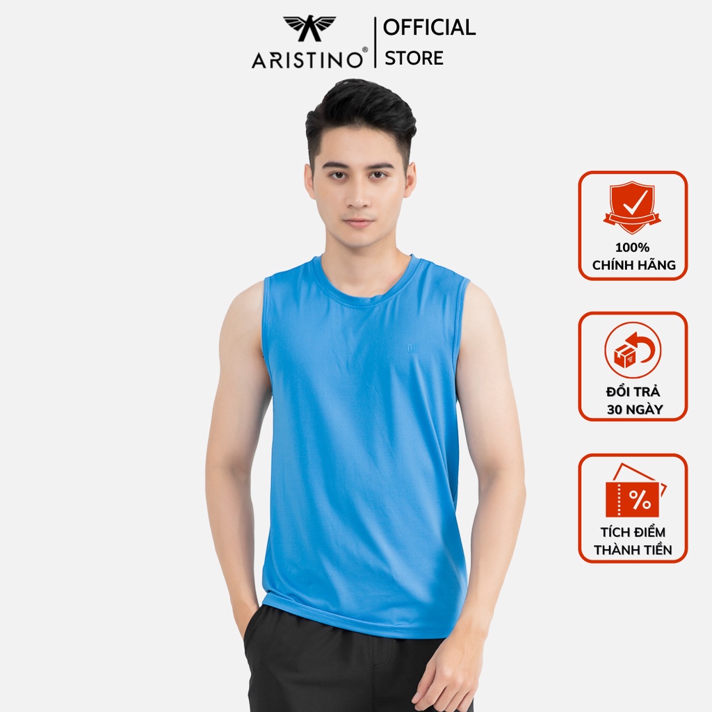Áo ba lỗ nam, tanktop tập gym Aristino 2 màu trẻ trung nam tính, chất mềm mại, thoáng khí- ITT001S1