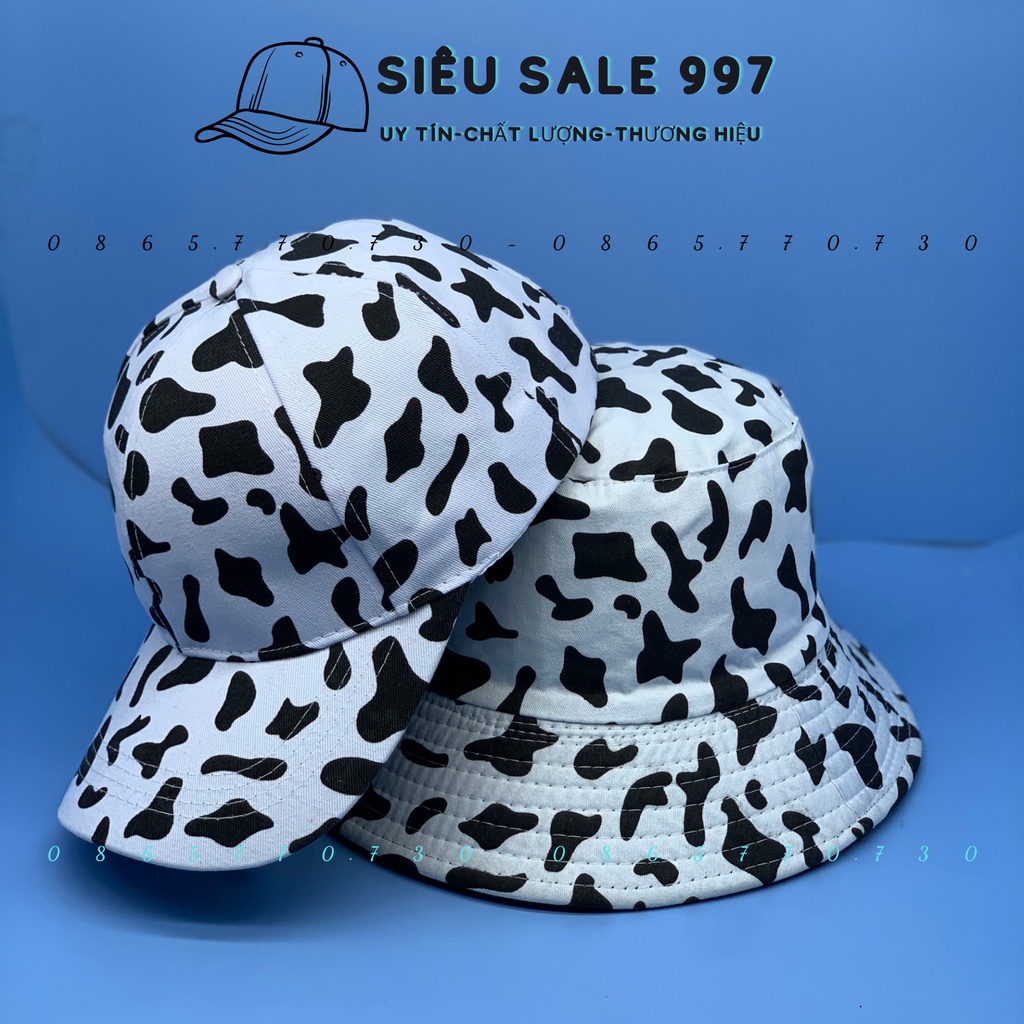 COMBO 2 CÁI MŨ BUCKET, NÓN KẾT BÒ SỮA THỜI TRANG CUTE NAM NỮ UNISEX