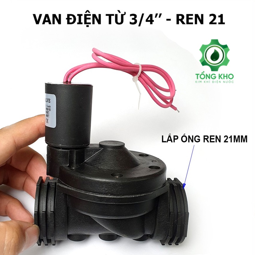 Van điện từ 21/27/34/48  - Van từ nhựa bền bỉ chống nước, chịu mưa nắng hoàn hảo - Tổng kho kim khí điện nước