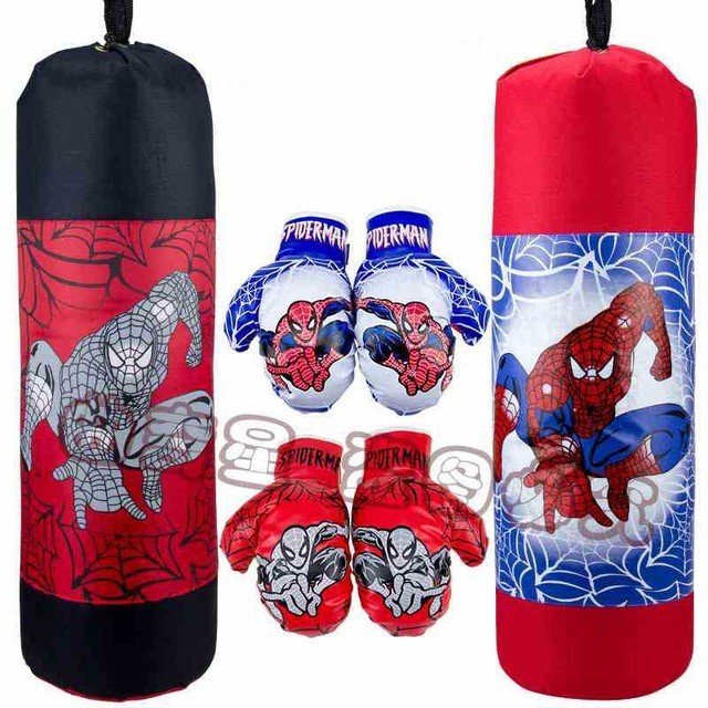 Bao Đấm Bốc + 2 Găng Tay Đấm Boxing Spider Man Người Nhện ( LOẠI LỚN )