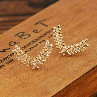 Bộ 2 chiếc cài cổ áo hình 2 chiếc lá