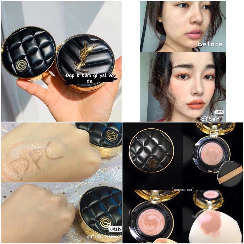 Phấn nước DPC Pink Aura vỏ da tặng kèm lõi