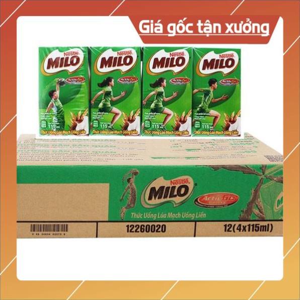 [ICLN9 giảm 5K cho đơn hàng 50k]  Sữa Tươi Milo Nestle 115ml (DATE Luôn mới)