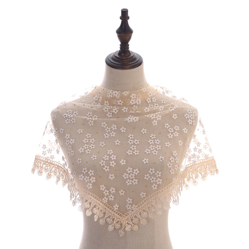 Khăn Choàng Cổ Phối Ren Trọng Lượng Nhẹ Thời Trang Mùa Hè Dành Cho Nữ