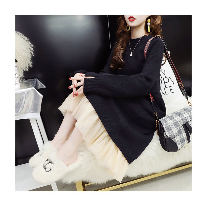 Váy Len Suông Dài Tay Nữ Hàng Quảng Châu Đẹp | BigBuy360 - bigbuy360.vn