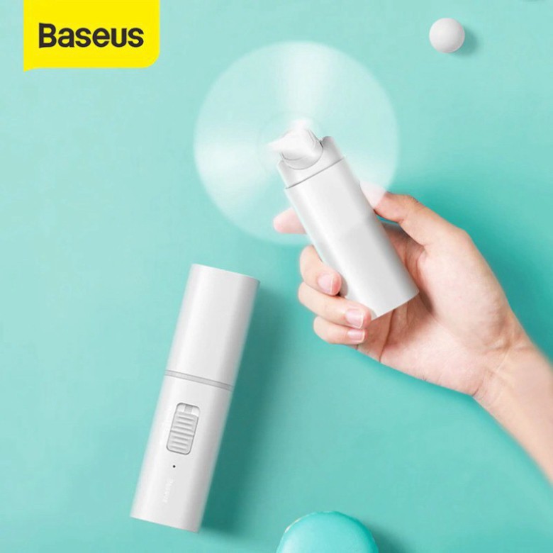 Quạt Mini Cầm Tay - Quạt Tích Điện Cầm Tay Hoặc Để Bàn Baseus Dung Lượng 2000mah, Sử Dụng 13h - TopLink