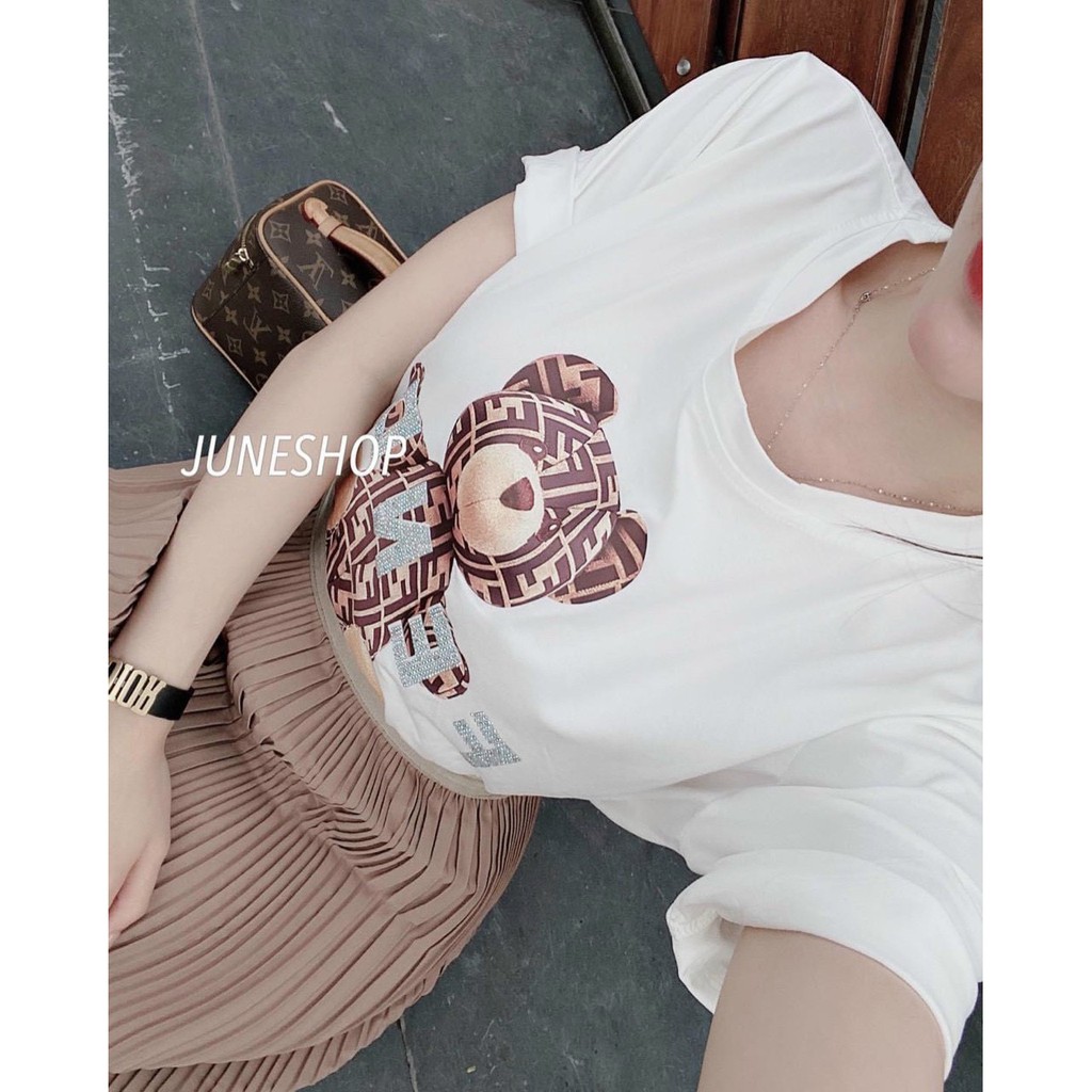 [Mã WASTCOOL giảm 15% tối đa 50K đơn 99K] SETN03 - SET ÁO PULL GẤU NÂU + CHÂN VÁY DẬP LY BE NỮ | BigBuy360 - bigbuy360.vn