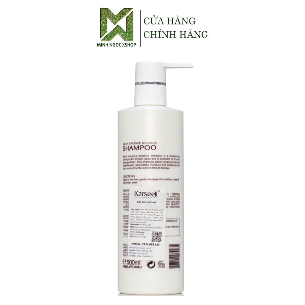 Dầu gội phục hồi siêu mượt Karseell Maca Care System 500ml