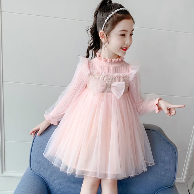 Đầm Công Chúa Chất Lượng Cao Thời Trang Thu Đông Mới Cho Bé Gái 4-13 Tuổi