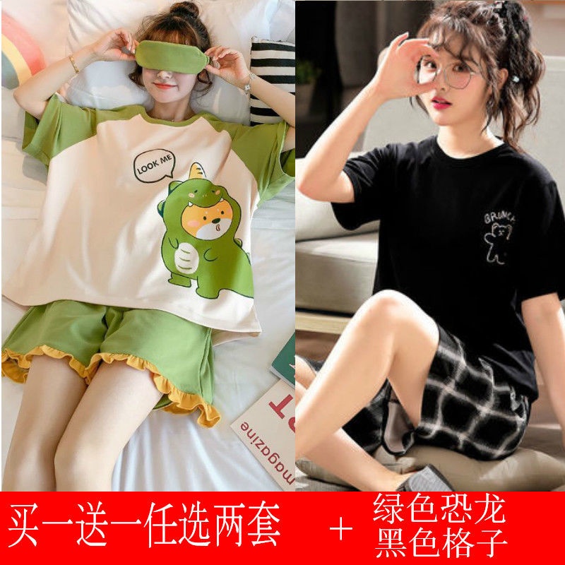Bộ đồ ngủ tay ngắn dáng rộng phong cách Hàn Quốc kiểu dáng mới cho nữ
