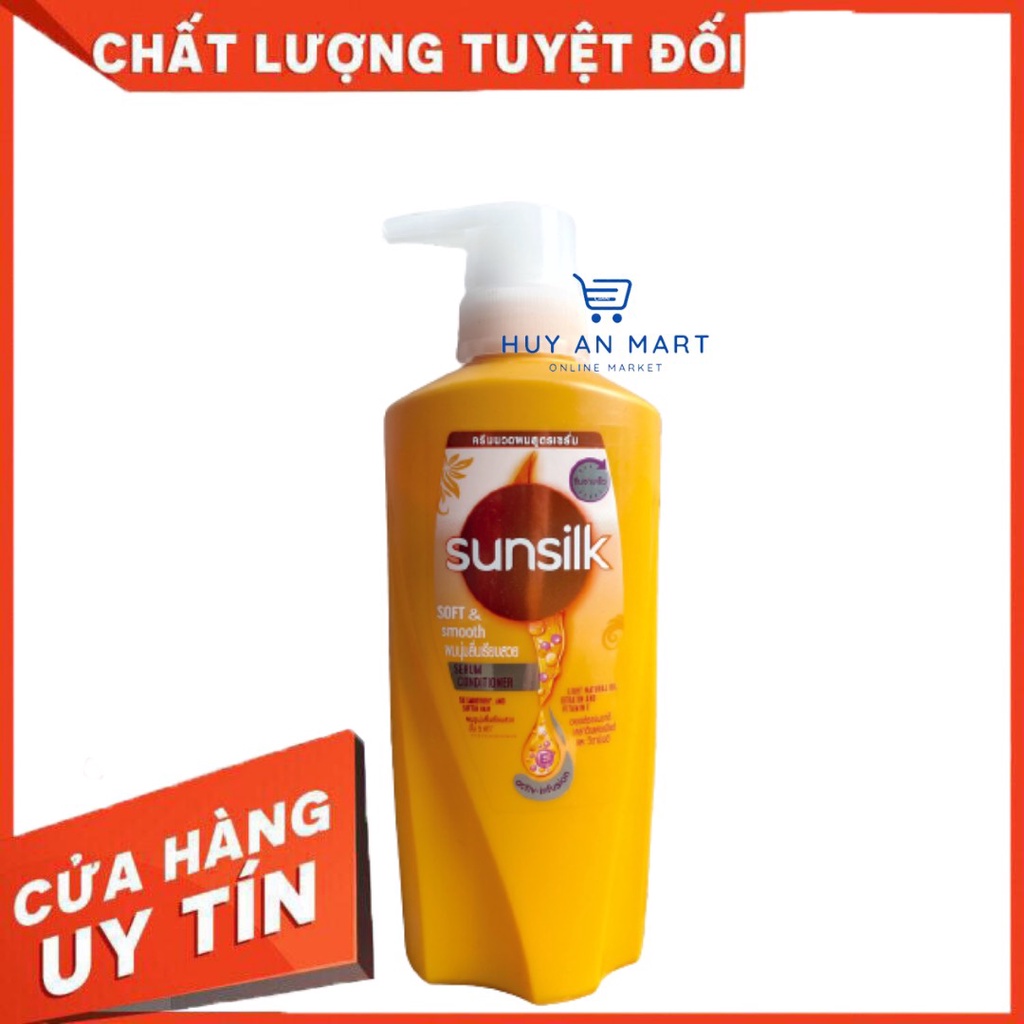 Dầu gội đầu sunsilk Thái Lan Sunsilk Soft &amp; Smooth mềm mượt diệu kỳ màu vàng 425ml