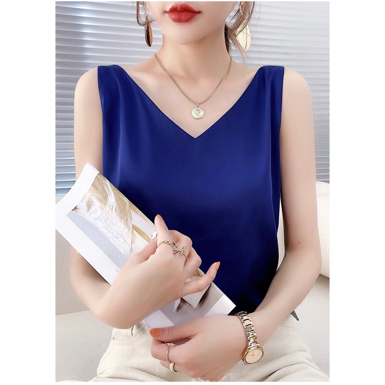ÁO SÁT NÁCH NỮ CHẤT LỤA SATIN CAO CẤP