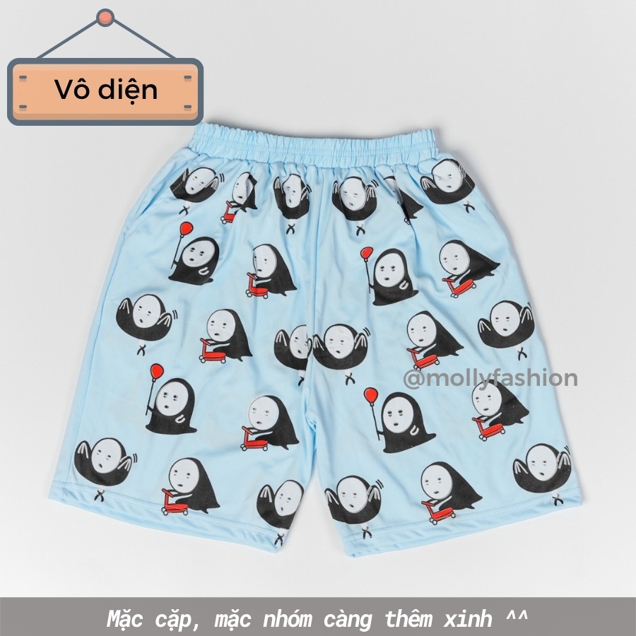 Quần Short nam nữ hoạt hình nhiều mẫu form rộng Unisex Freesize 38-65kg Molly Fashion