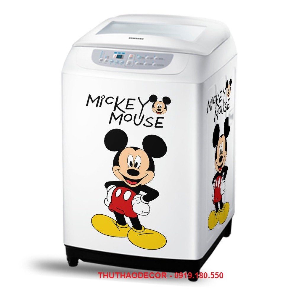 Decal dán máy giặt - tủ lạnh mini MICKEY MOUSE